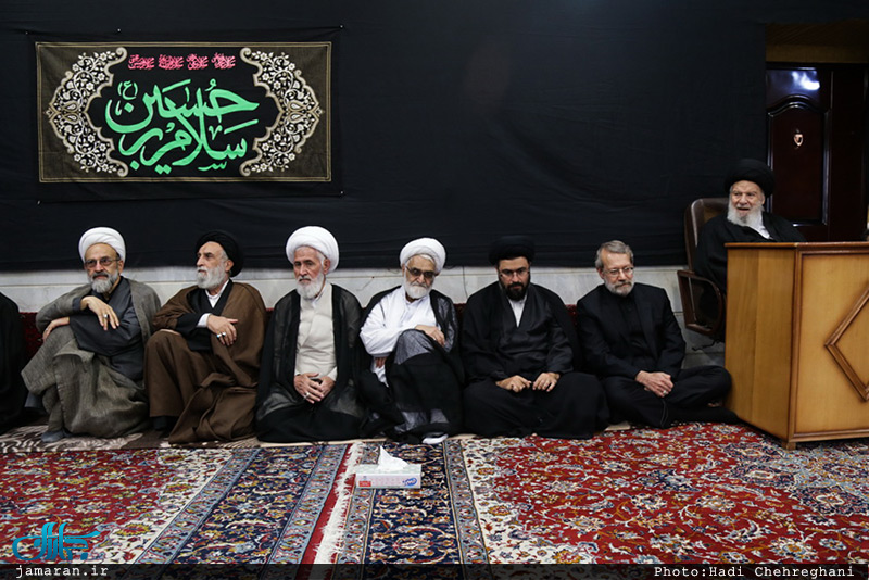 عزاداری رئیس مجلس در بیت آیت الله موسوی اردبیلی/عکس