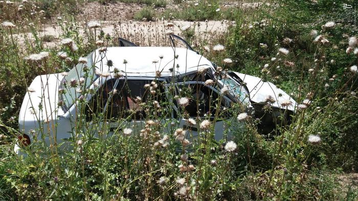 تصادف مرگبار پراید و موتورسیکلت/ عکس