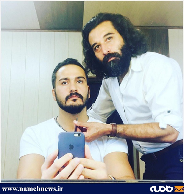 سلفی میلاد کی مرام در اتاق گریم/ عکس