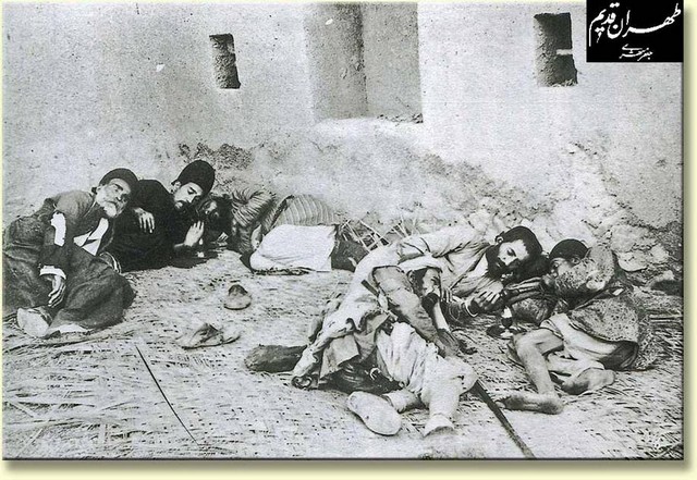 معتادان بی خانمان قاجاری/عکس