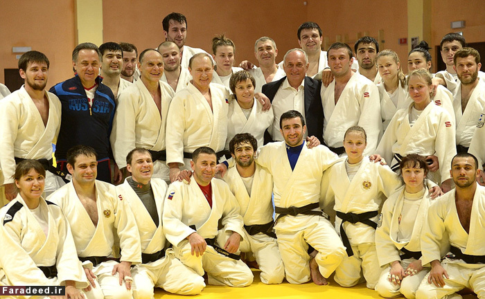 تصاویر/ تمرین پوتین با تیم ملی جودو