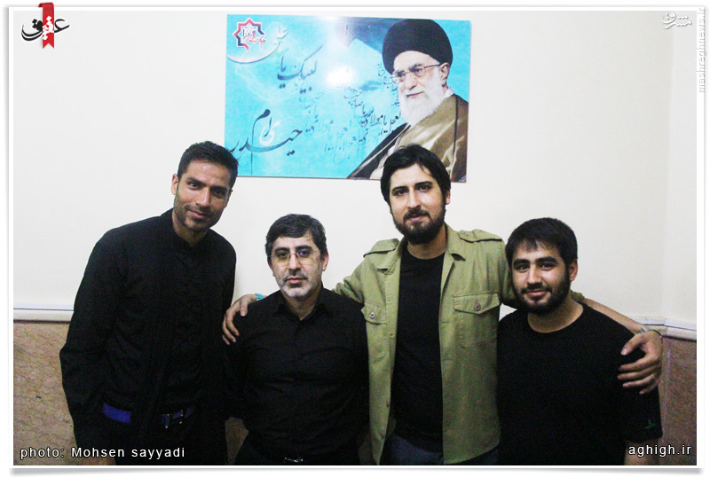 عکس خواننده و فوتبالیست مشهور در کنار حاج محمدرضا طاهری