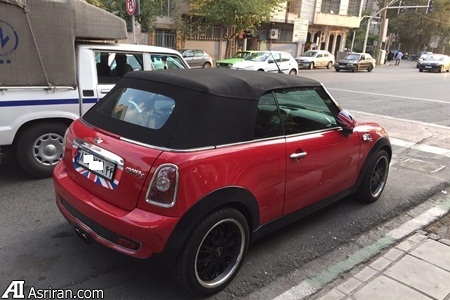 خودروی مینی ماینر قرمز زیبا در تهران(+عکس)