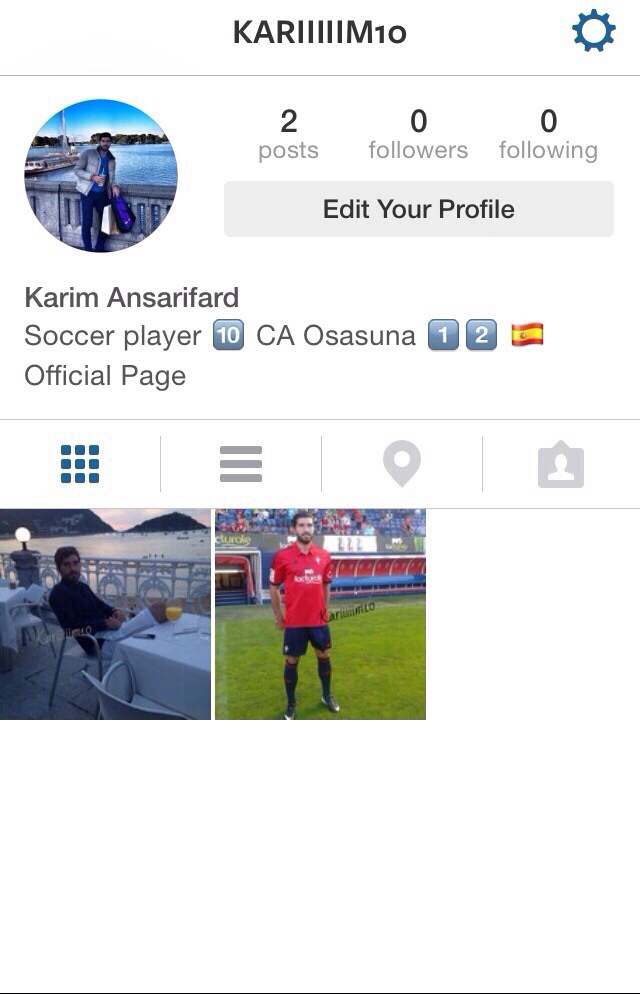 صفحه اصلي اينستاگرام انصاري فرد (عکس)