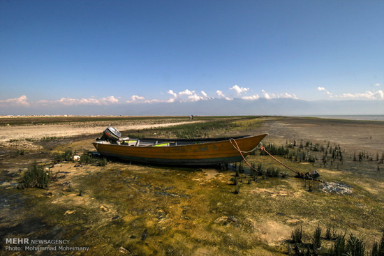 عکس: خشکسالی در ساحل دریای خزر