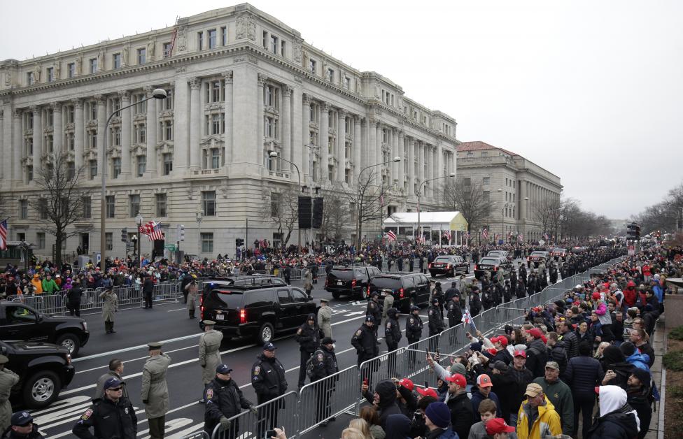 تیم اسکورت دونالد ترامپ در روز تحلیف/عکس