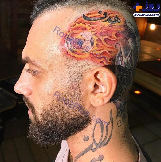 امير تتلو به سيم آخر زد و تمام سرش را خالكوبی كرد/ تصاویر