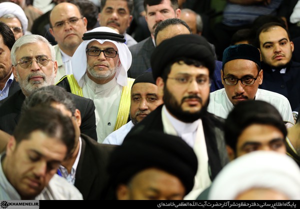 شعرخوانی مداح قطری در بیت رهبری/عکس