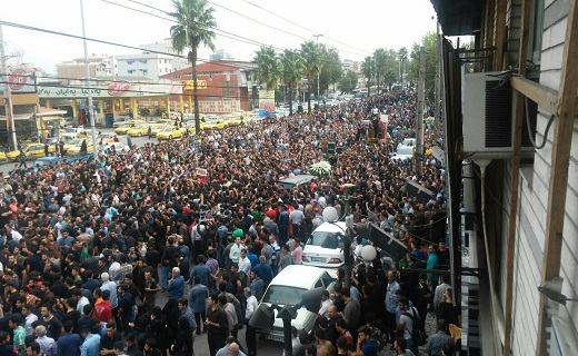 گزارش تصویری از مراسم تدفین هادی نوروزی در بابل