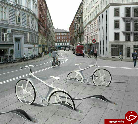 المانهای خلاقانه برای قفل دوچرخه درسطح شهر+عکس